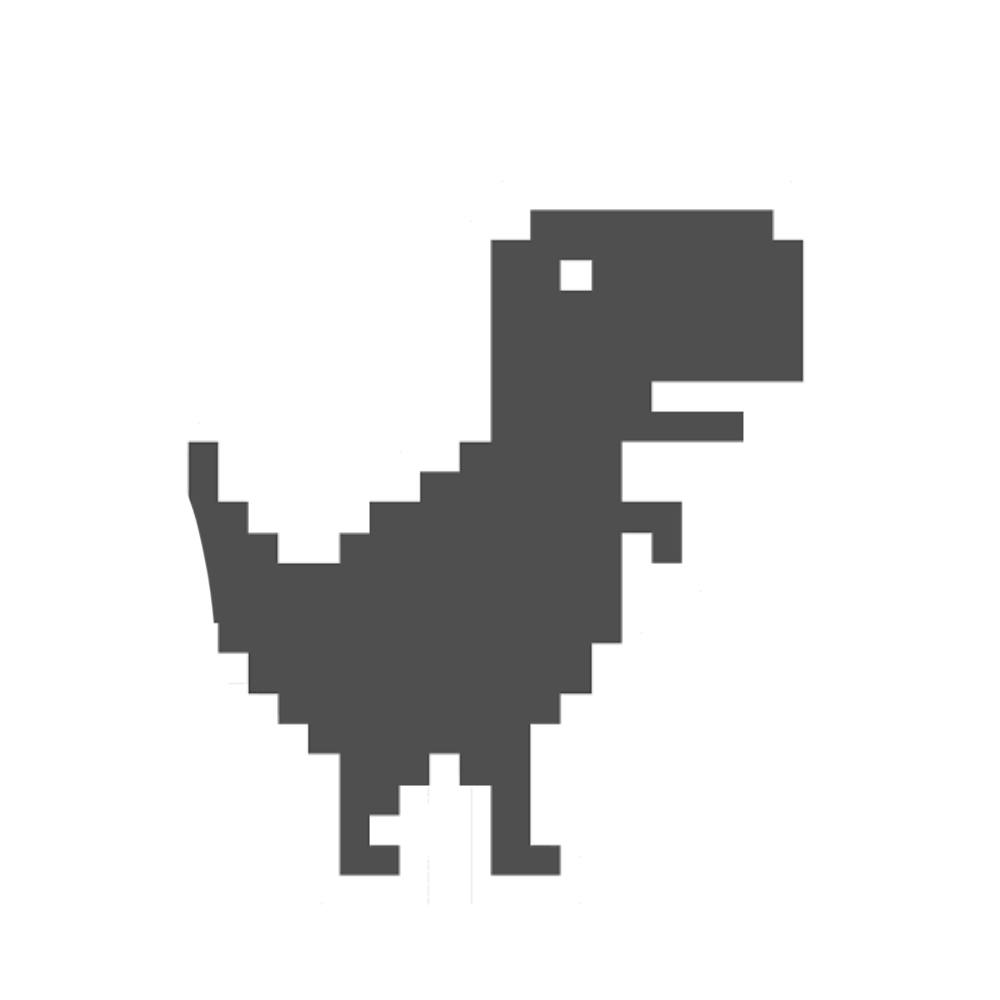 Pixel art Chrome Dino T-Rex